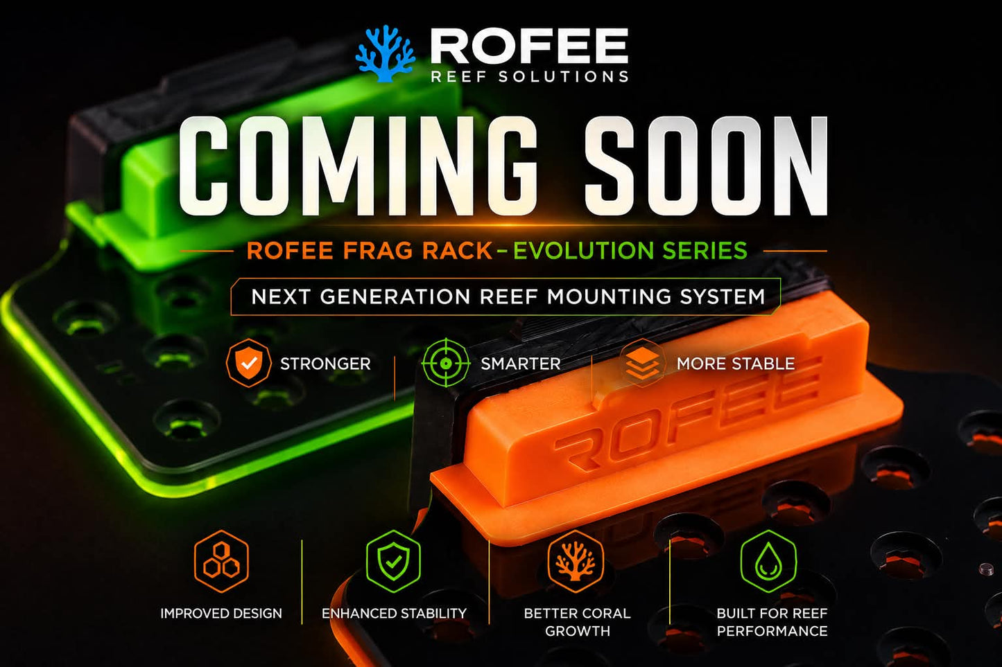 29 Plug Coral Frag Rack – Acrylic & 3D Printed Magnetic Mount | Rofee Reef