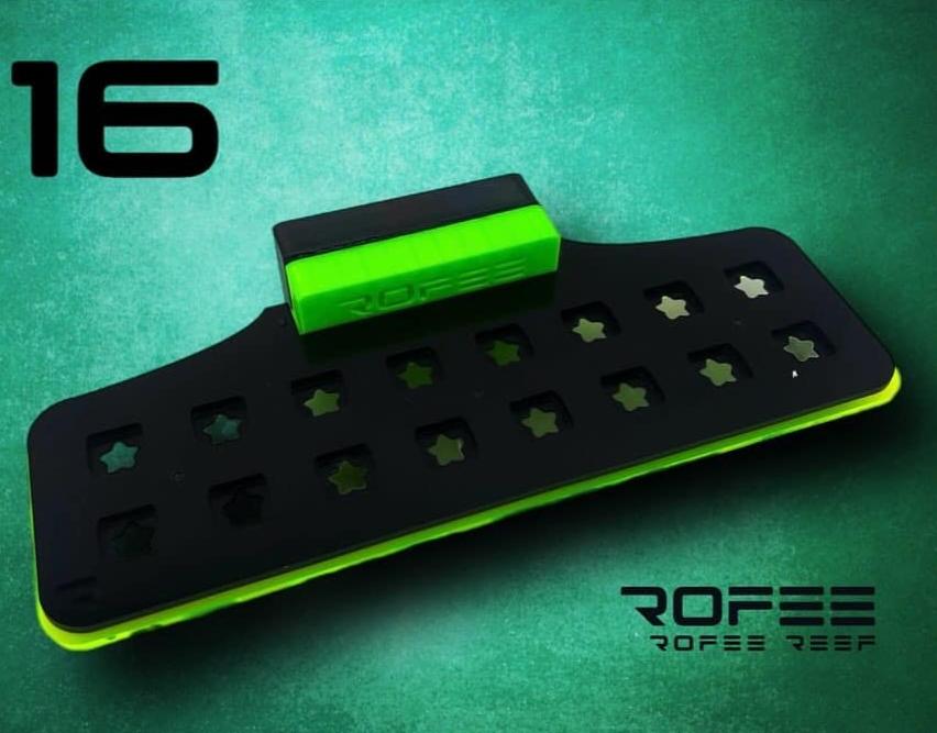 •“Coral frag rack with 16 plugs – acrylic and 3D printed hybrid design”
•“Side view of 3D printed and acrylic frag rack mounted on glass”
•“240x90mm coral rack for reef tanks – magnetic and reef-safe”
